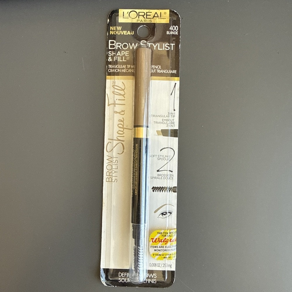 Lot x 2 L'Oréal Brow Stylist Shape and Fill Pencil 400  Blonde 3 in 1